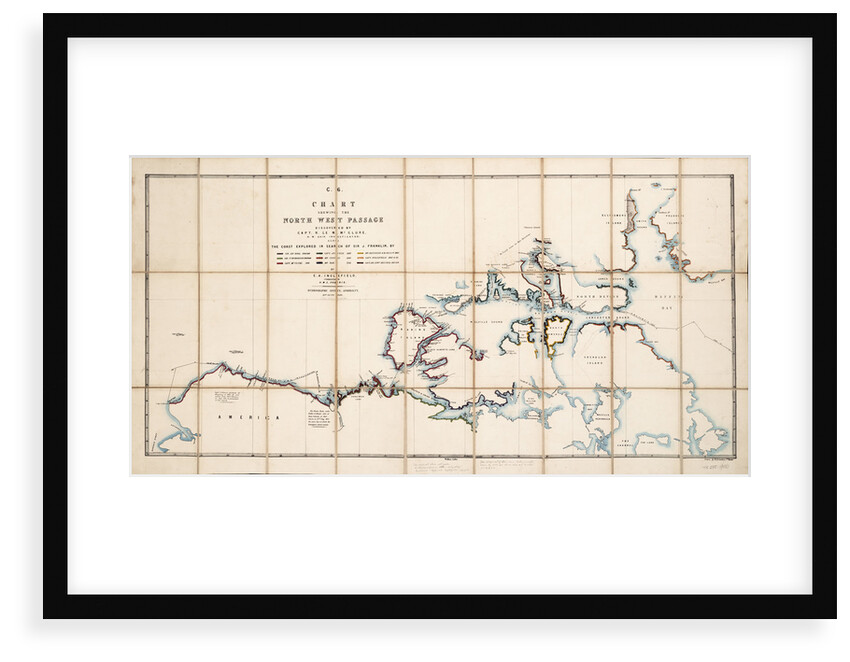 Chart showing the North West Passage discovered by Captain R. Le M. McClure, HMS 'Investigator' by E.A. Inglefield