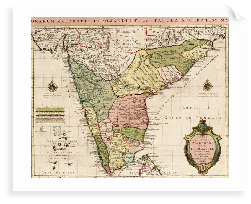 Chart of the Indian Ocean by Guillaume de L'Isle
