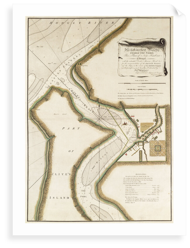 Map of Hoogly River by unknown