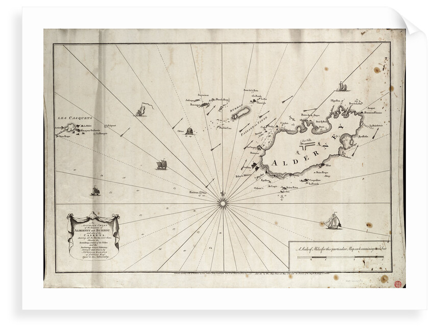 An accurate chart of the islands of Alderney and Burhou and also of the Caskets by Nicholas Dobree and Paul Vaillant
