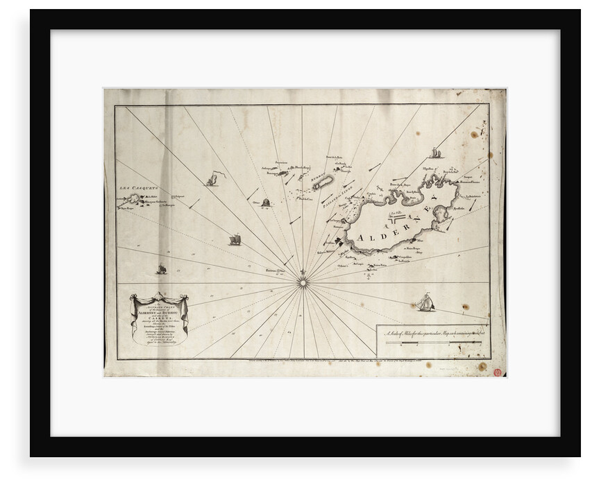 An accurate chart of the islands of Alderney and Burhou and also of the Caskets by Nicholas Dobree and Paul Vaillant