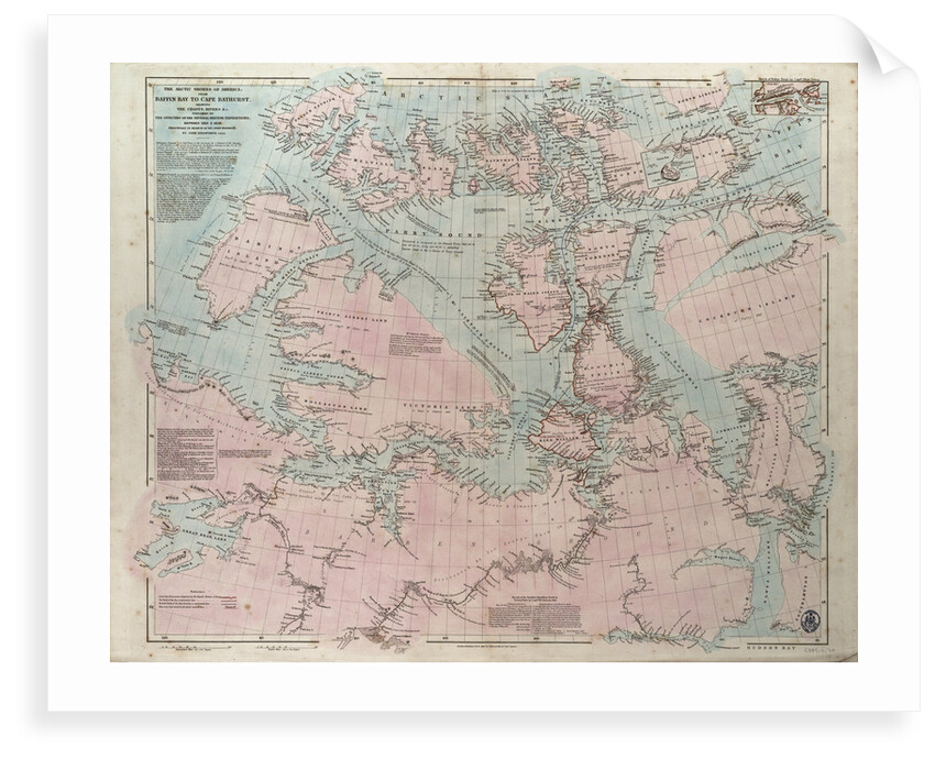 The Arctic shores of America from Baffin Bay to Cape Bathurst, showing the coasts and rivers explored by the officers of the several British expeditions, between 1818 & 1859 by John Arrowsmith