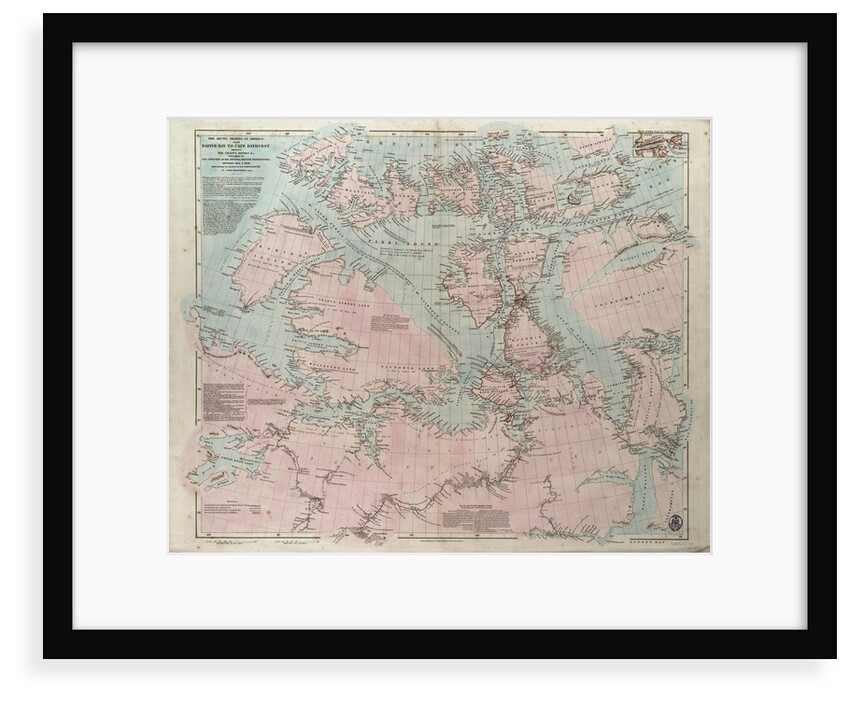The Arctic shores of America from Baffin Bay to Cape Bathurst, showing the coasts and rivers explored by the officers of the several British expeditions, between 1818 & 1859 by John Arrowsmith