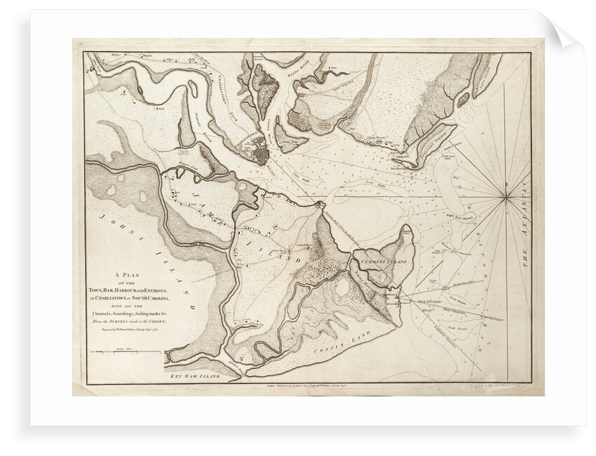 Plan of Charlestown, South Carolina, 1780 by William Faden
