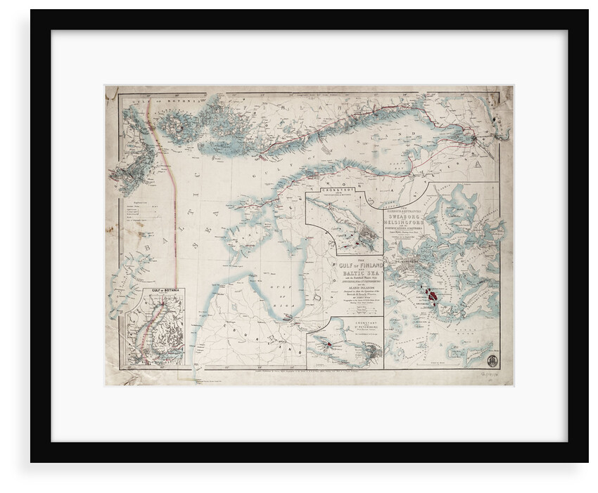 Chart of Gulf of Finland and Baltic by James Wyld