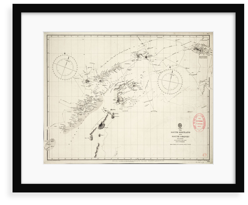 Map of South Shetland and South Orkney Islands by Admiralty Hydrographic Office