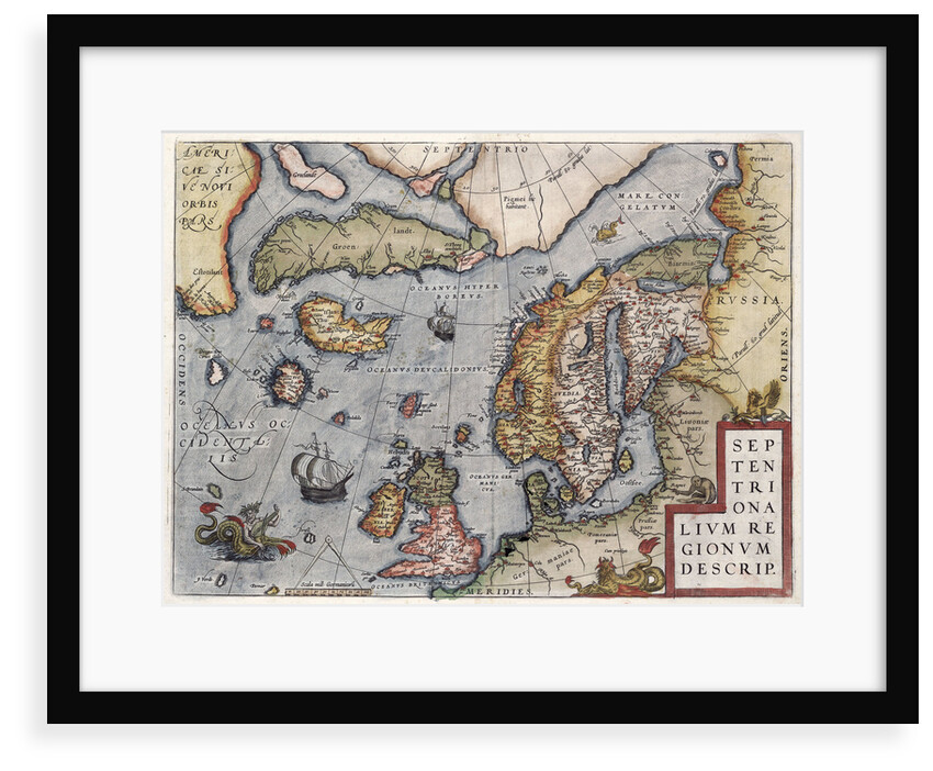 Map of Europe by Ortelius, 16th century by Abraham Ortelius