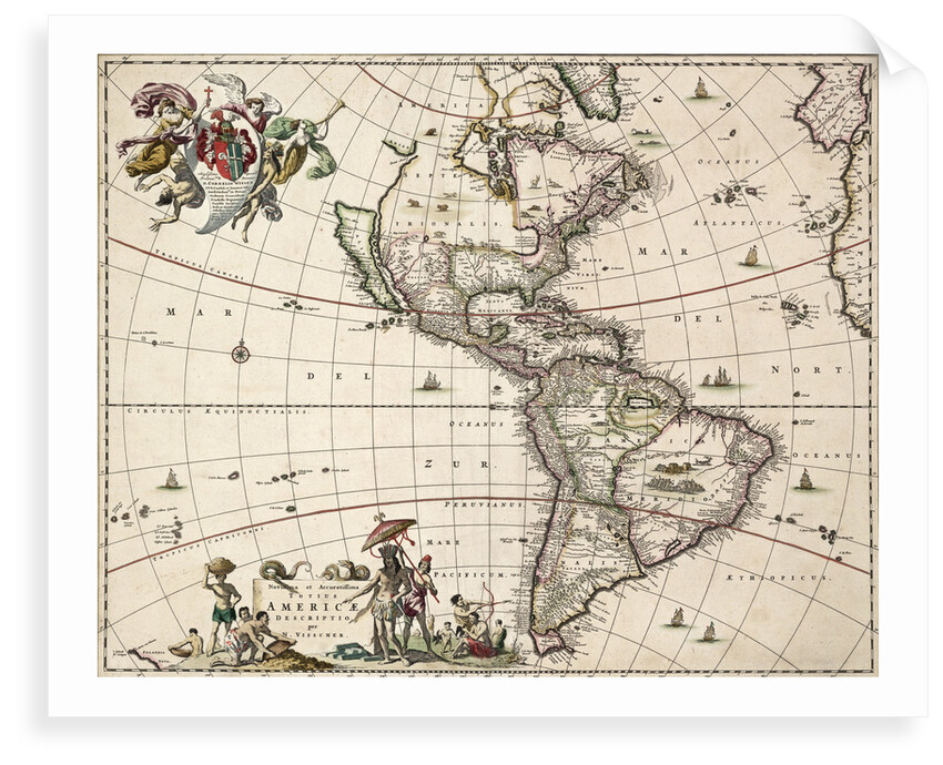 Chart of the Americas by Nikolaus Visscher