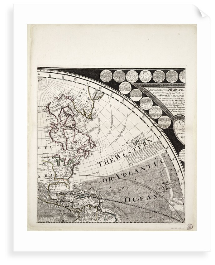 A new and correct map of the world (section) by Sayer & Bennett