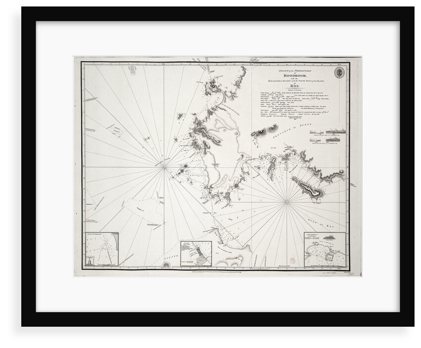 Chart of the Promontory of Boodroom with the Karabaghla Islands and the North Point of the Island of Kos ... by Francis Beaufort F.R.S. ... 1811 by Francis Beaufort