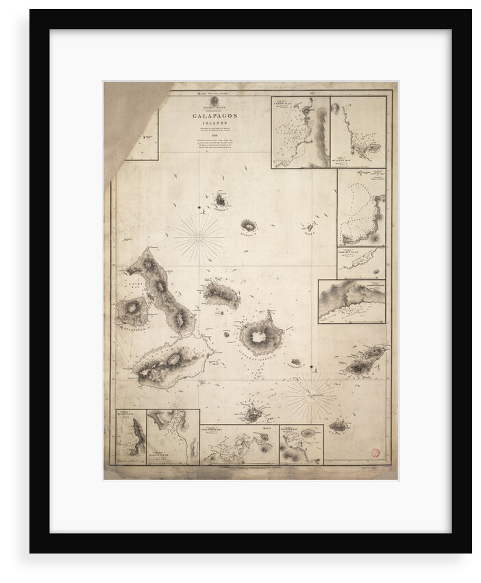 Chart of Galapagos Islands surveyed during voyage of HMS 'Beagle' by Robert Fitzroy