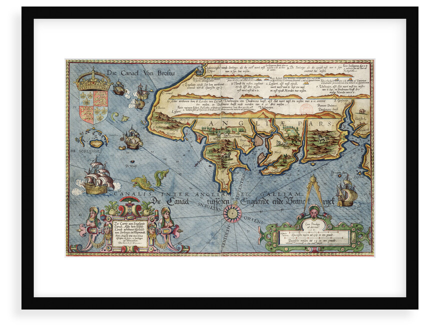 Chart of the English Channel by Lucas Jansz Wagenaer