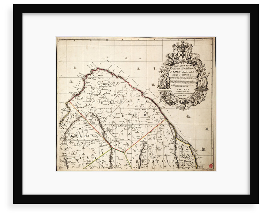A new & exact map of the island of Barbados in America according to survey made in the years 1717 to 1721 by William Mayo. by William Mayo