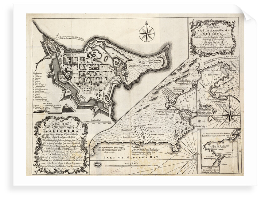 A plan of the city and harbour of Louisburg, Cape Breton by J. Hinton