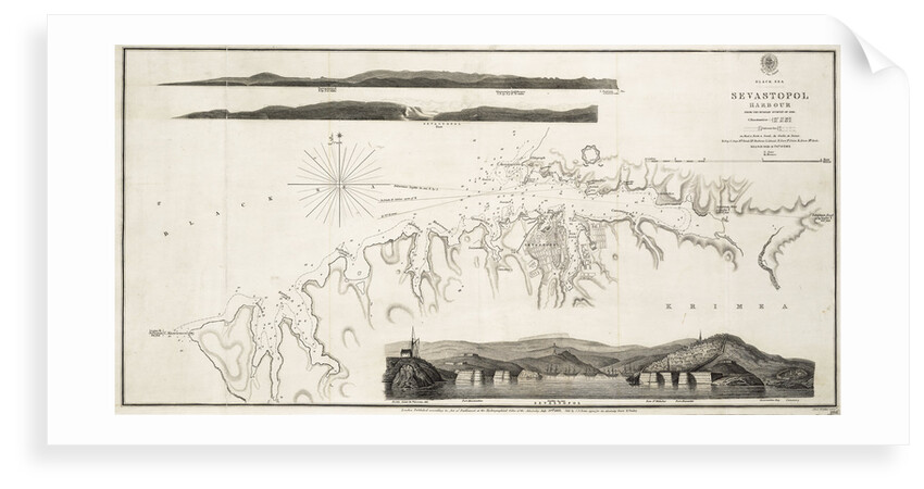 Black Sea Sevastopol Harbour from the Russian Survey of 1836 by unknown