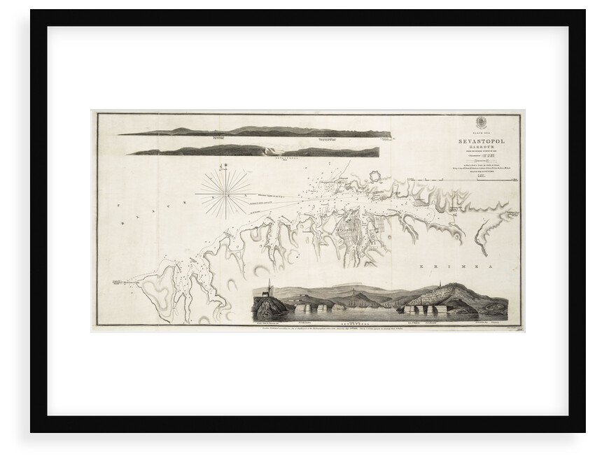 Black Sea Sevastopol Harbour from the Russian Survey of 1836 by unknown