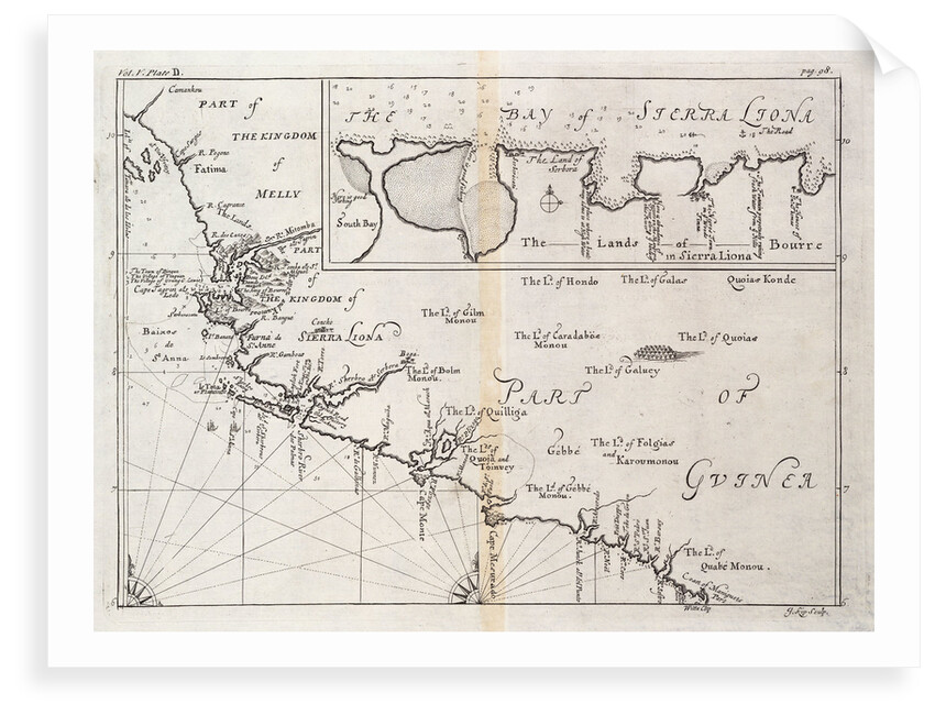 Chart of Sierra Leone, Africa by J. Kip