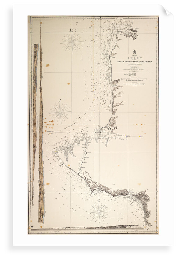 Black Sea, chart of the South-West Coast of the Krimea from Cape Aia to Alma Bay. By the officers of H.M.S.V. Spitfire. by Malby & Sons