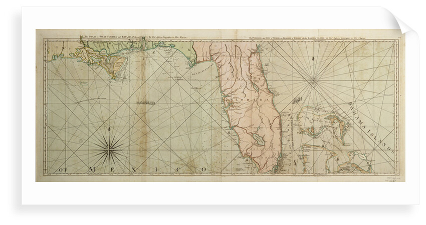 Map of Florida, 1775 by Thomas Jefferys