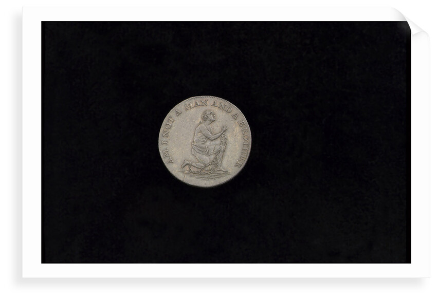 Anti-slavery halfpenny by unknown