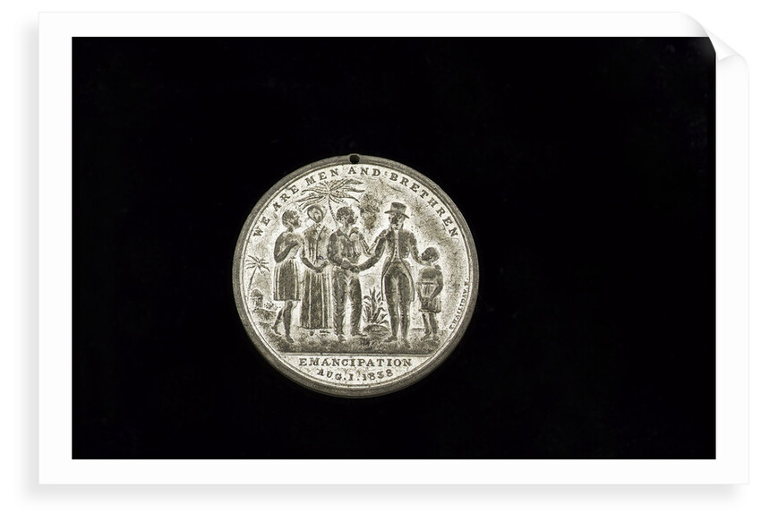 Medal commemorating the 'Emancipation in the West Indies' by Thomas Halliday