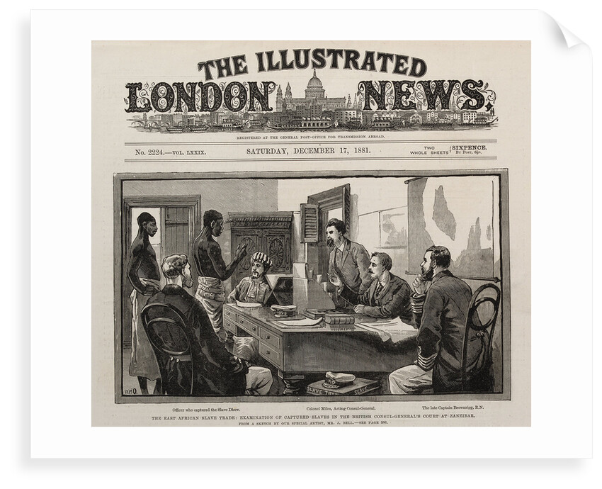 The East African slave trade: Examination of captured slaves in the British Consul-General's court at Zanzibar by W.H. O.