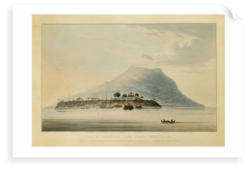 View of Clarence Cove, Island Fernando Po by Rosenburgh