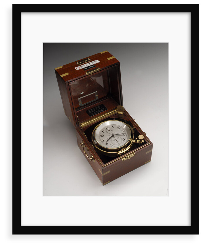 Marine chronometer in case by Hamilton Watch Co.