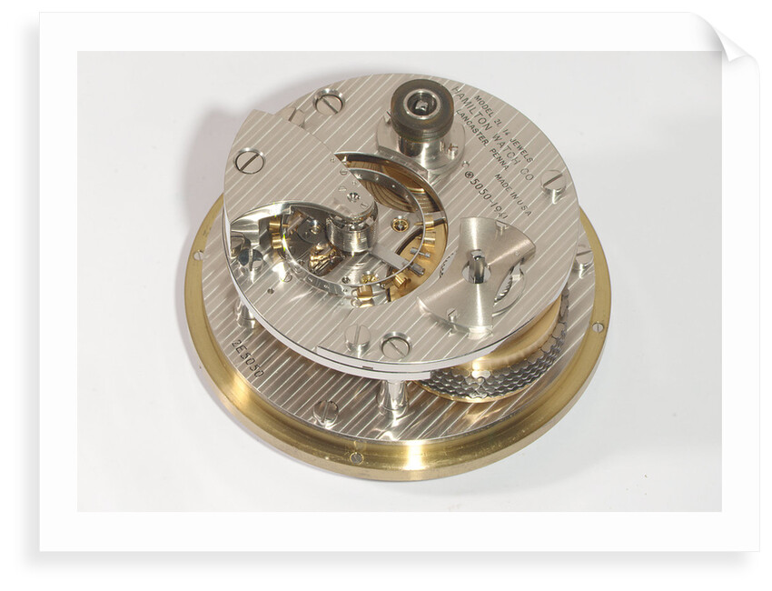 Marine chronometer, movement by Hamilton Watch Co.