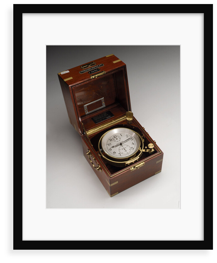 Marine chronometer in case by Hamilton Watch Co.