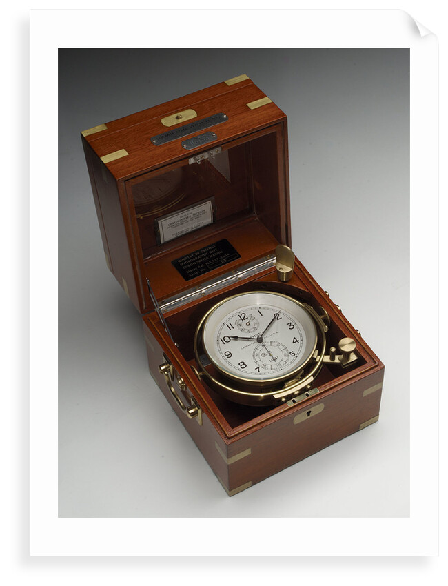 Marine chronometer in case by Hamilton Watch Co.