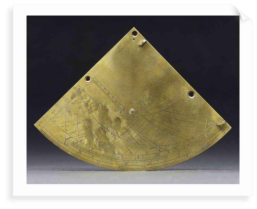 Reverse of Gunter quadrant by John Prujean