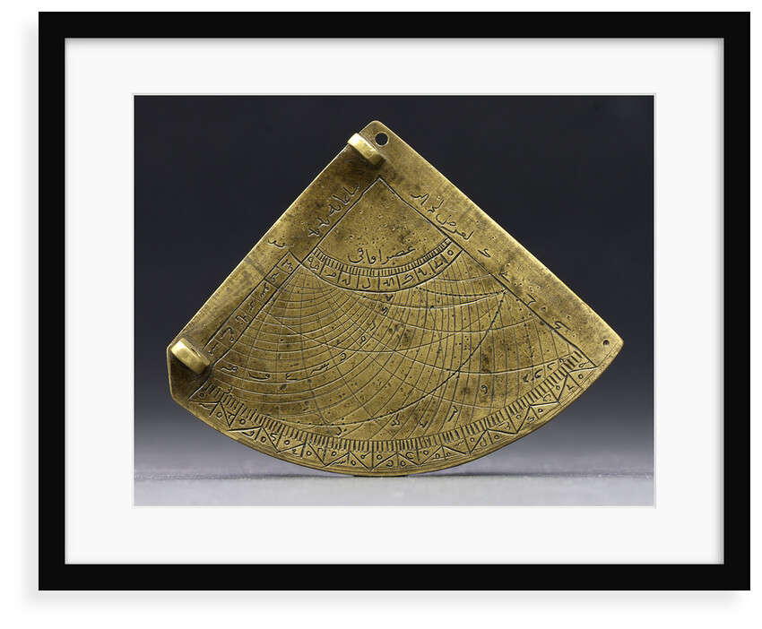 Obverse of astrolabe quadrant by unknown