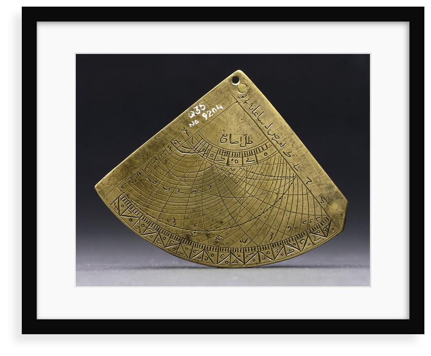 Reverse of astrolabe quadrant by unknown