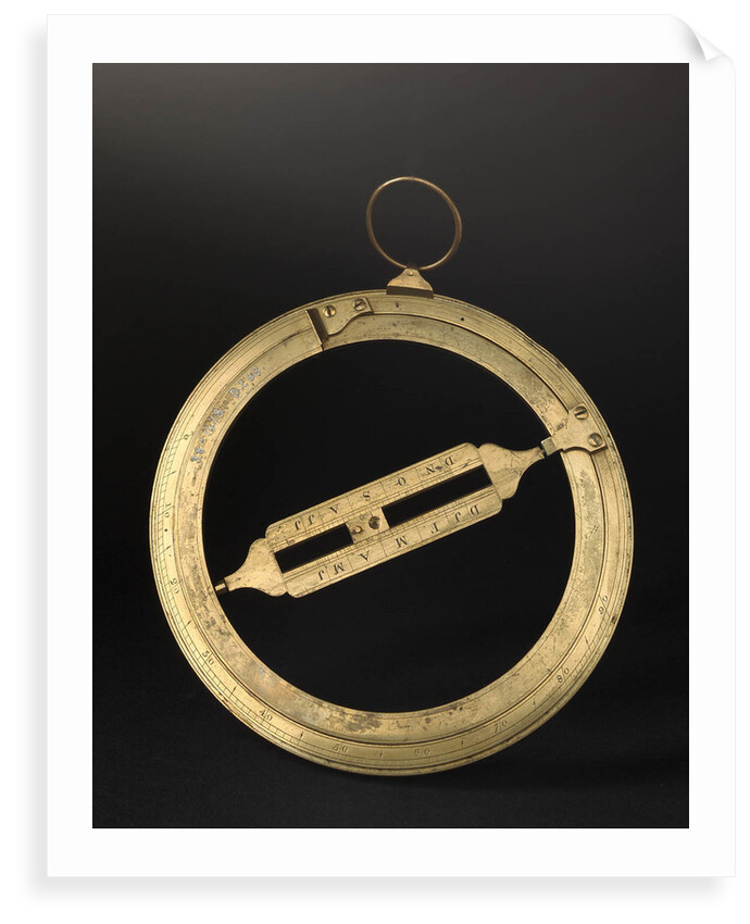 Universal equinoctial ring dial, reverse side by Dollond