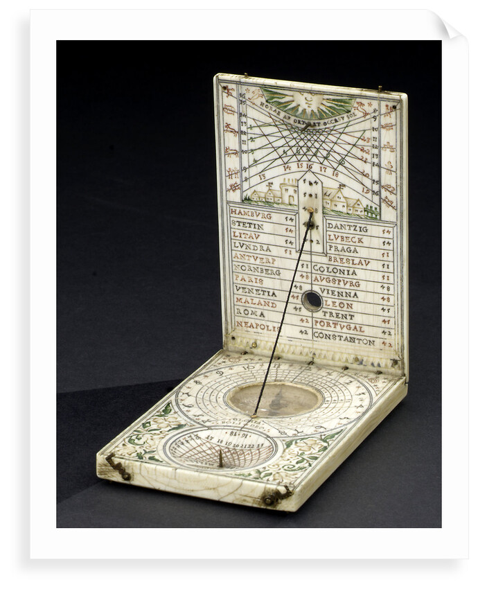 Diptych dial, leaves Ib and IIa by Lienhart Miller