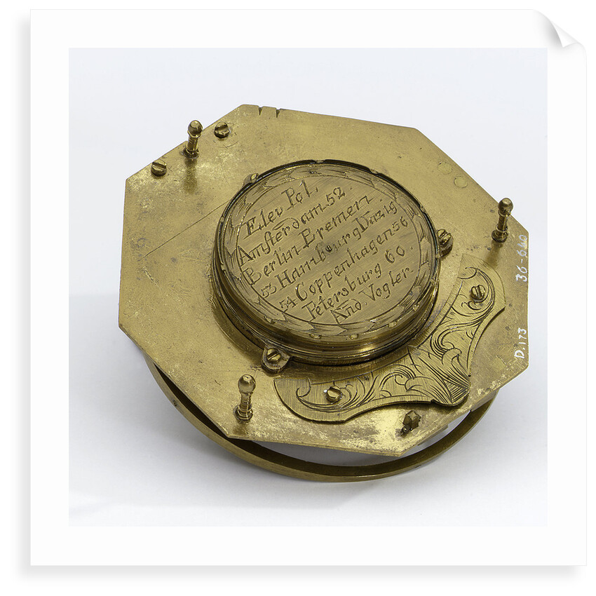Augsburg dial, underside by Andreas Vogler