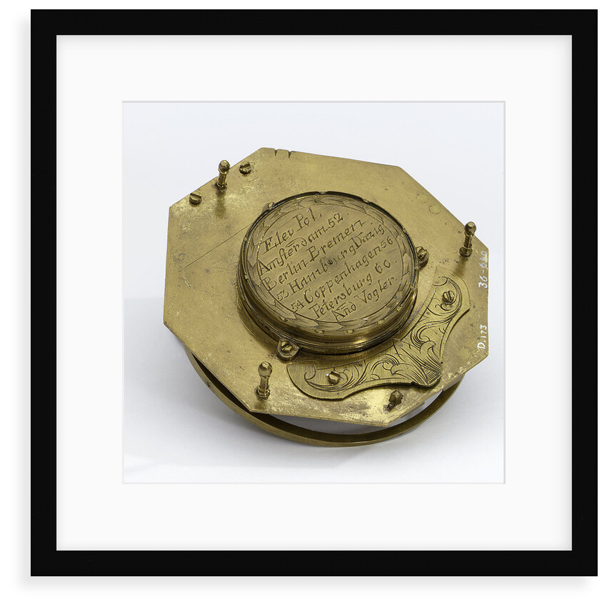 Augsburg dial, underside by Andreas Vogler