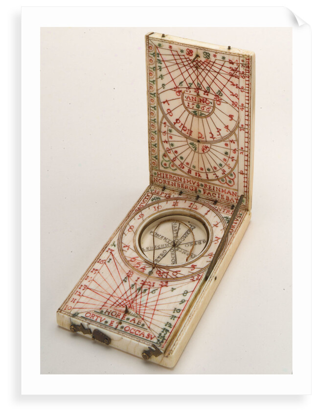Diptych dial, leaves Ib and IIa by Hieronymus Reinman