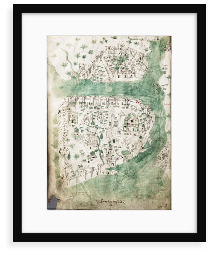 A chart of Constantinople by Cristoforo Buondelmonti