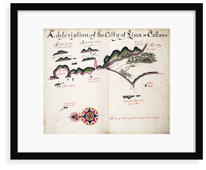 Map of Lima and Callao by William Hack
