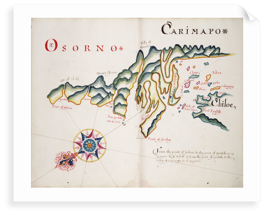 Osorno and Carimapo, South American Pacific coast by William Hack