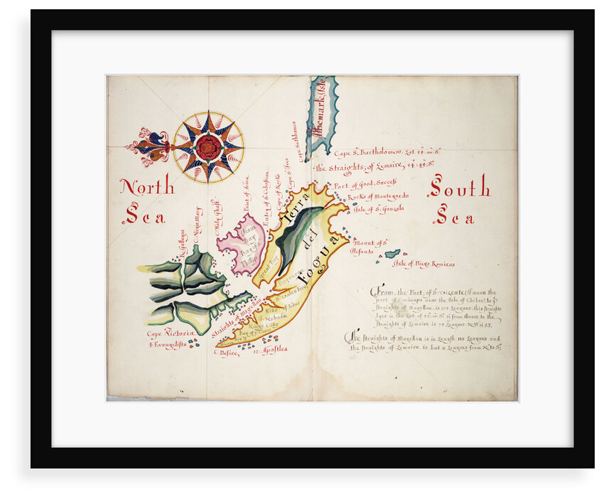 Straits of Magellan and Le Maire, South American Pacific coast by William Hack
