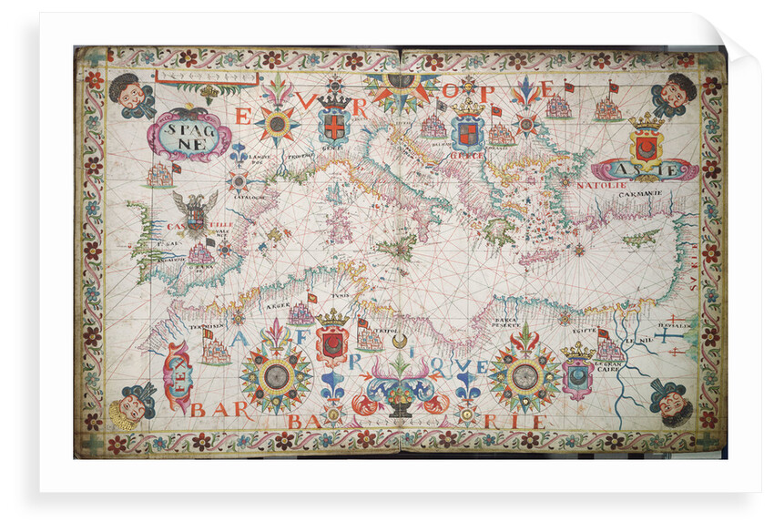 Chart of the Mediterrean, Black and Caspian Seas by unknown
