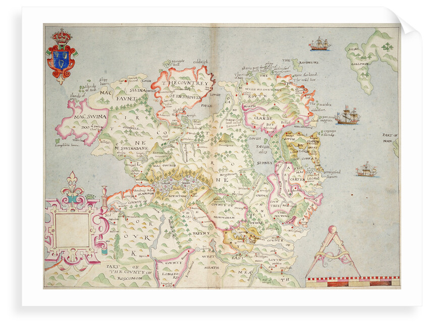 Map of the north of Ireland by unknown