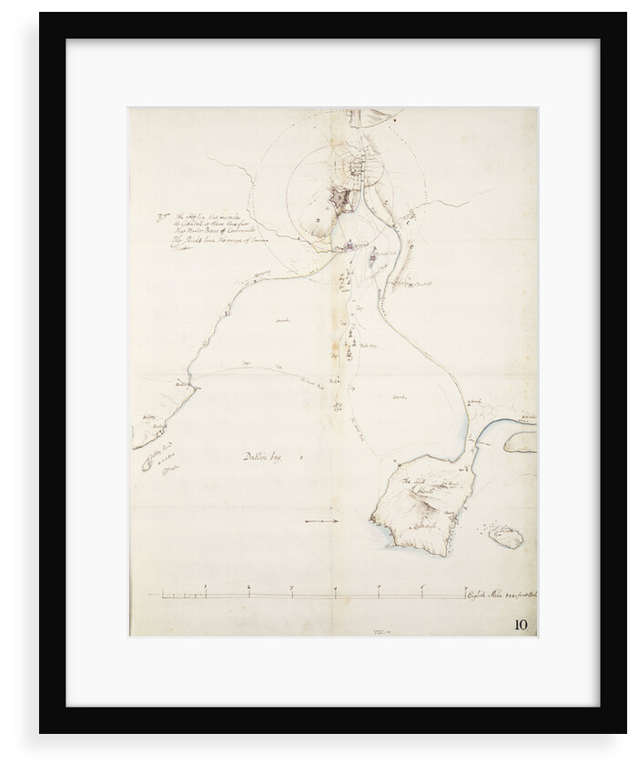A ruff draght of Dublin Bay by Thomas Phillips