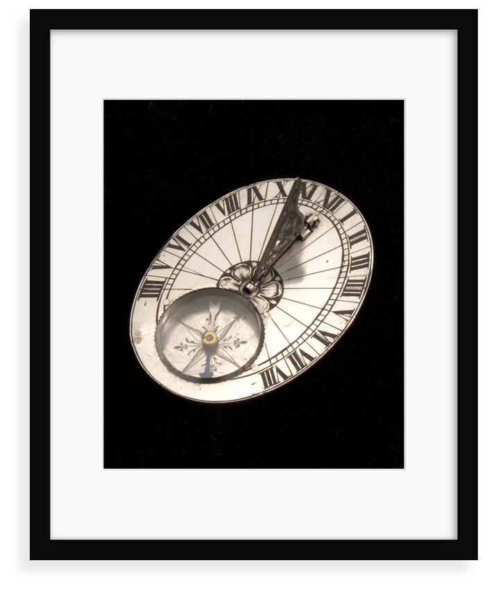 Portable horizontal dial for latitude 48˚ north. by Claude Bonnevie