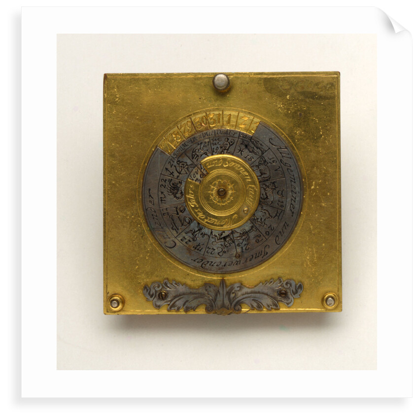 Crescent dial, underside of base by Johann Martin