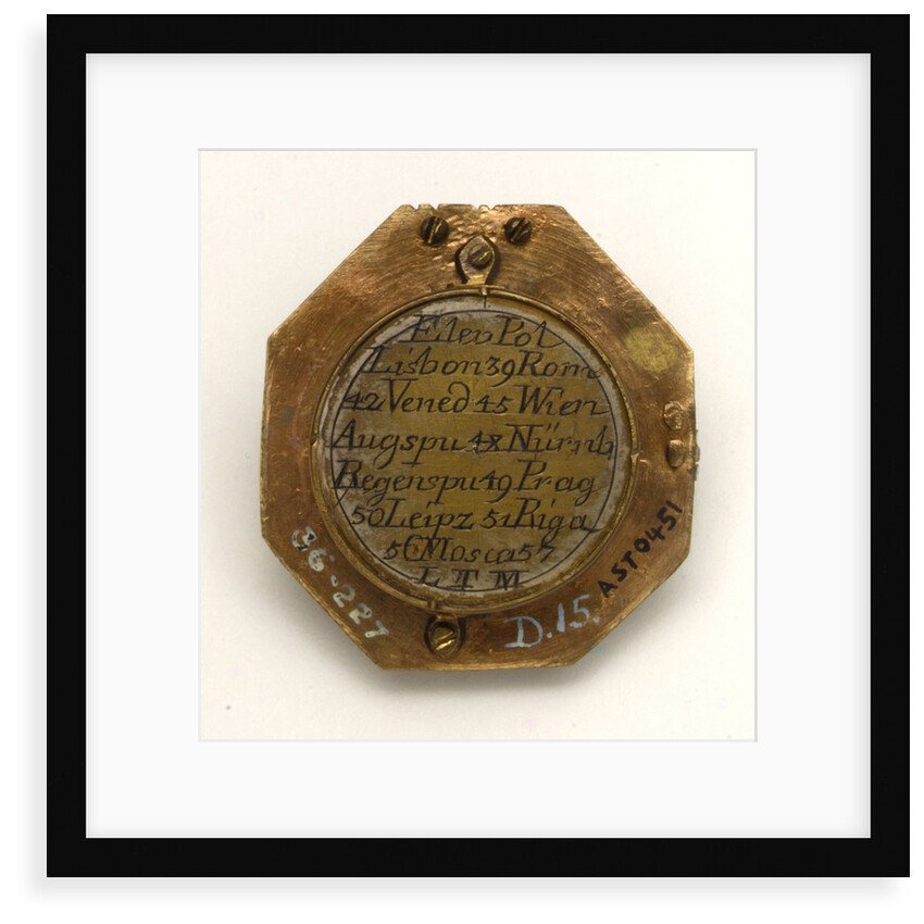 Augsburg dial, underside by Ludovicus Theodatus Muller