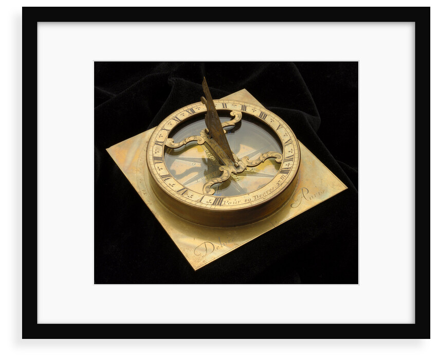 Portable horizontal dial for latitude 49 27' north by Claude Delure